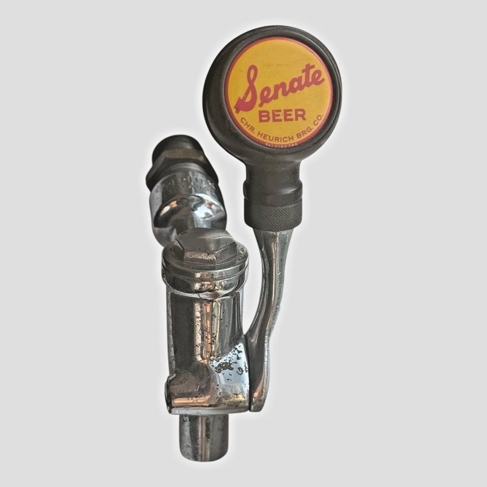 Senate Beer Tap Handle Perlick Faucet Heurich Brewing Washington DC 1950s VTG
